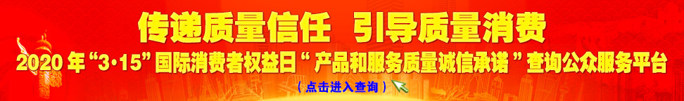 2020年“3.15”國際消費者權益日“產品和服務質量誠信承諾”查詢公眾平臺